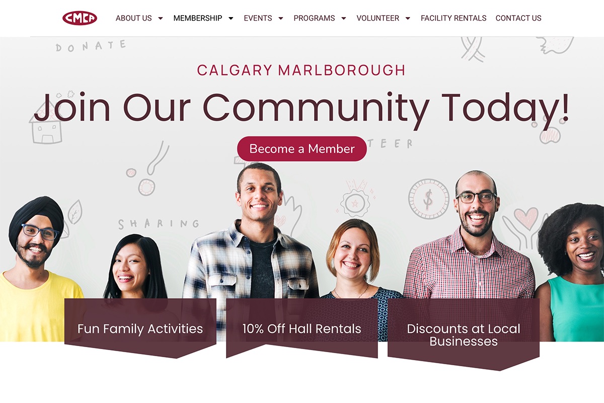 CMCA membership platform and event page