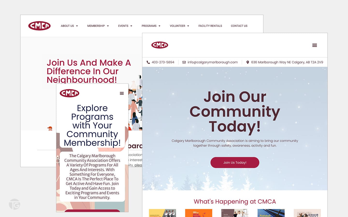 Calgary Marlborough Community Association website case study