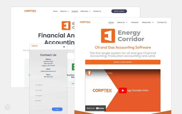 Corptex Systems website design