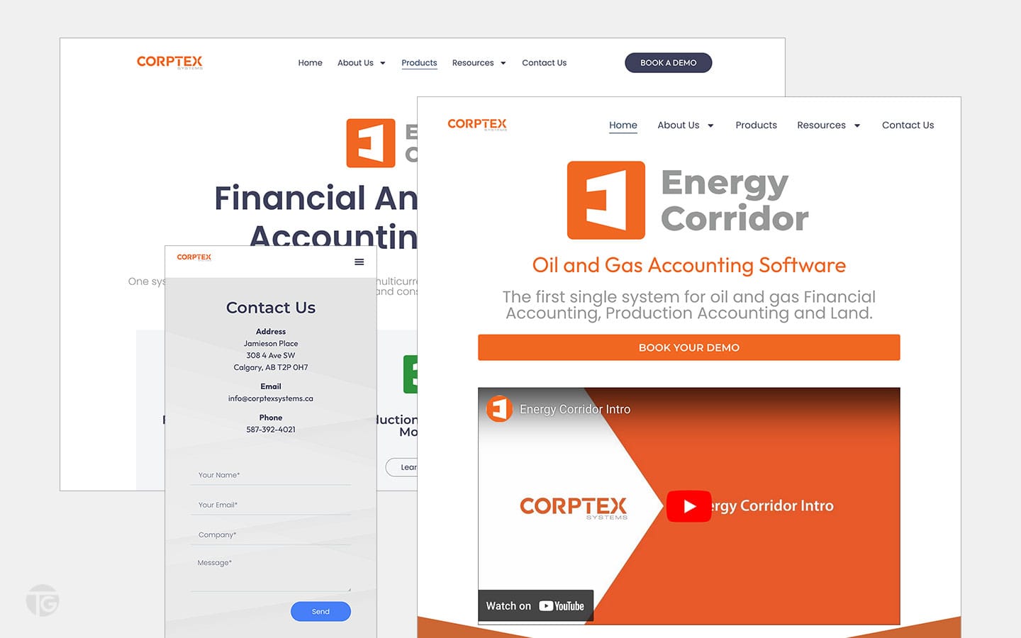 Corptex Systems website design case study