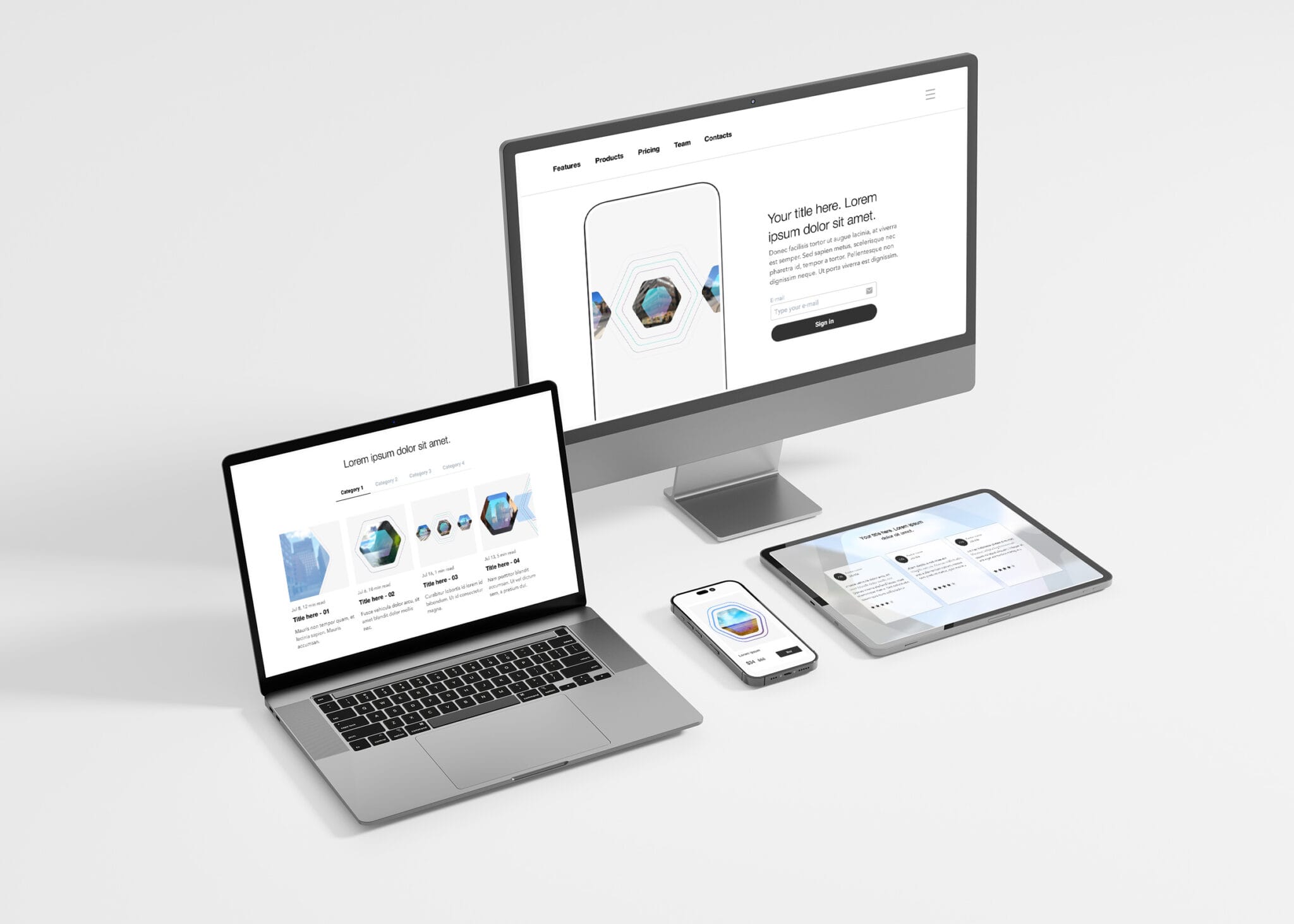 Website design mockup for a Calgary small business