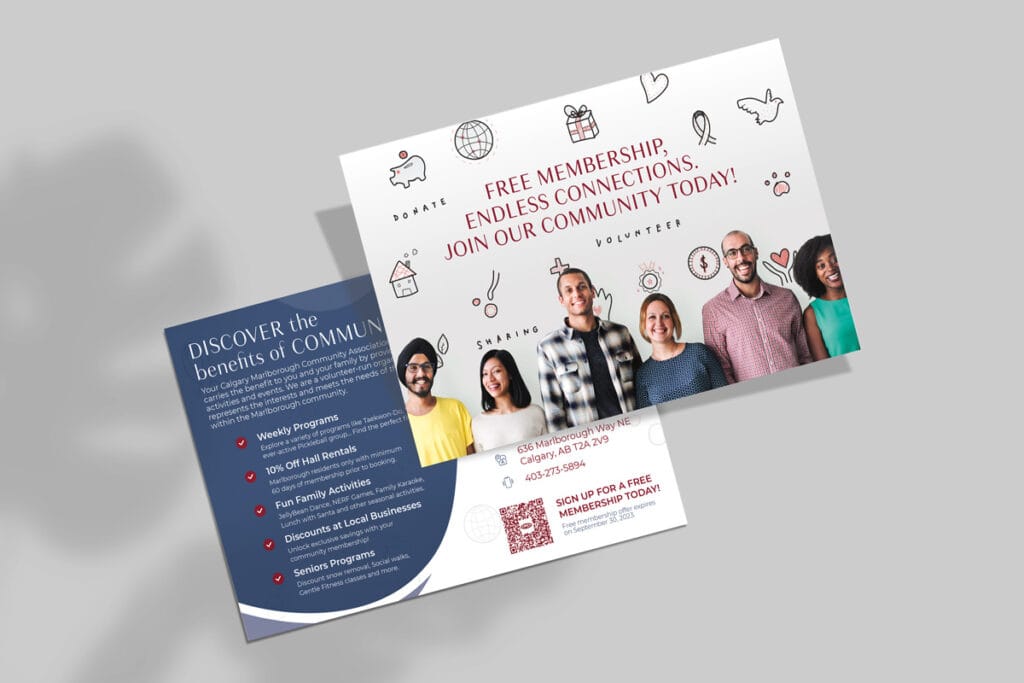 Print advertising for Calgary Marlborough Community Association
