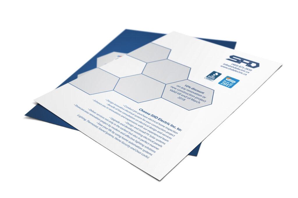 Flyer design for a Calgary electrical contractor
